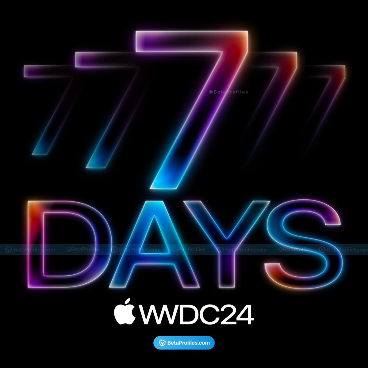 BetaProfiles's tweet photo. You know what?
Only 7 days left until WWDC24 🤩 https://t.co/k8GKxS3Chz