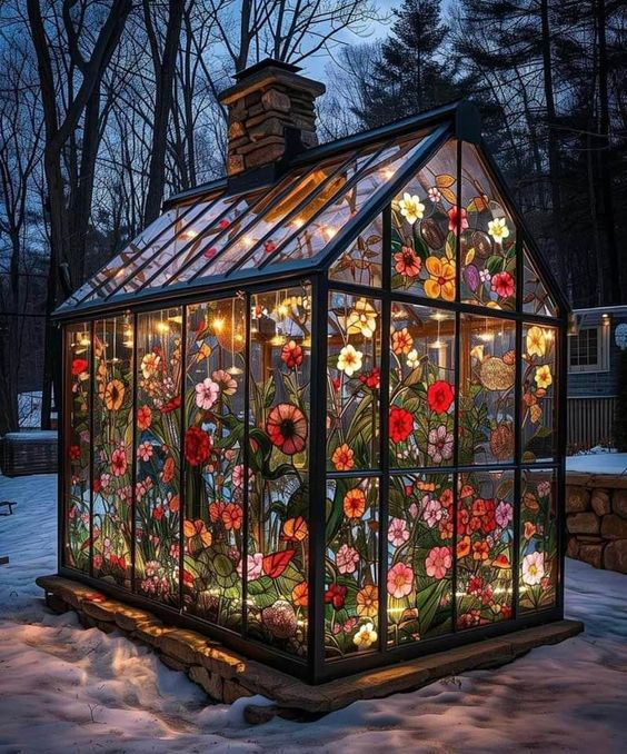 prettiestavenue's tweet photo. stained glass greenhouse https://t.co/16IfIySMbk