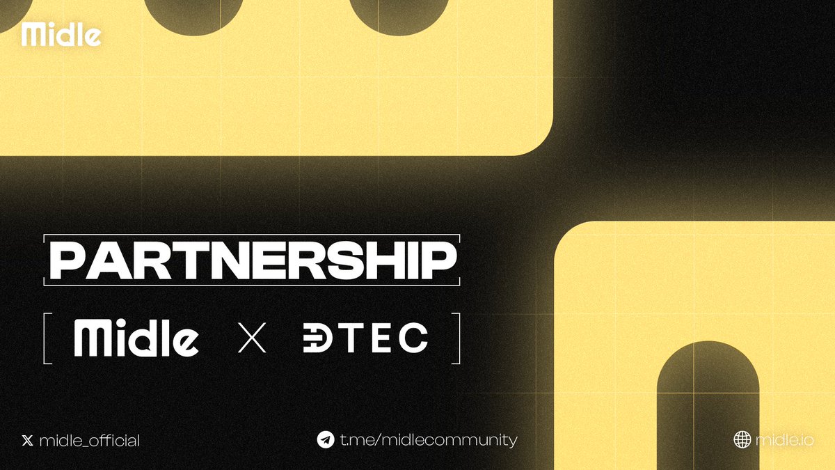 Midle (@midle_official) on Twitter photo NEW PARTNERSHIP: <a href="/DtecToken/">Dtec Token ($DTEC)</a> 🔥
🤝 We're thrilled to announce a new partnership with Dtec, an intelligent vehicle assistant software with artificial intelligence.
Wait for the Dtec campaign on Midle.io ! NEW PARTNERSHIP: <a href="/DtecToken/">Dtec Token ($DTEC)</a> 🔥
🤝 We're thrilled to announce a new partnership with Dtec, an intelligent vehicle assistant software with artificial intelligence.
Wait for the Dtec campaign on Midle.io !