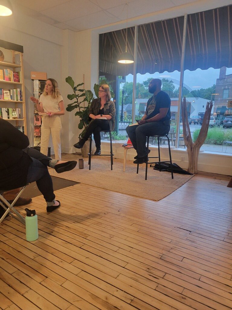 larryjmorris3's tweet photo. Celebrated Pride talking with Cassidy Hall about her new book “Queering Contemplation” in Indy Saturday. Such a fun time! If you’re looking for a summer read, get a copy! https://t.co/0evh0w8hSe