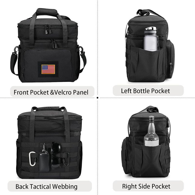 Manufacturers hot selling custom tactical camping cooler bag outdoor large capacity portable picnic bag double layer insulation bag