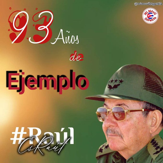 Como #RaulRaul cuidaremos la unidad como la niña de nuestros ojos. Muchas Felicidades en sus 93 años de esfuerzo, sacrificios y amor a la Patria.
#ArtemisaJuntosSomosMás 
#Mariel
<a href="/DiazCanelB/">Miguel Díaz-Canel Bermúdez</a> 
<a href="/DrRobertoMOjeda/">Dr. Roberto Morales Ojeda</a> 
<a href="/GladysArtemisa/">Gladys Martínez Verdecia</a> 
<a href="/ValdesArtemisa/">Alexander Valdés Valdés</a> 
<a href="/Yoelmis/">emily correa</a>