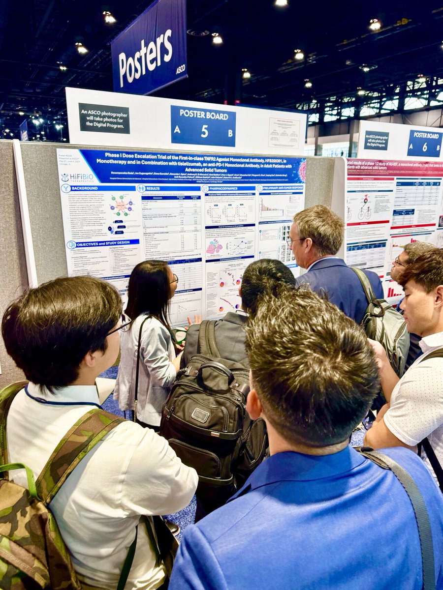 hifibio's tweet photo. There was amazing buzz around our two posters at #ASCO2024! Our team enjoyed the exciting discussions around the results of our two Ph1 clinical trials for best-in-class TNFR2 agonist HFB200301 and next-generation OX40 agonist HFB301001.
The e-posters are now up on our website for viewing.
HFB200301: https://t.co/TwQYps0Vgy
HFB301001: https://t.co/ND1nOPHiyp
HFB301001: https://t.co/ND1nOPHiyp