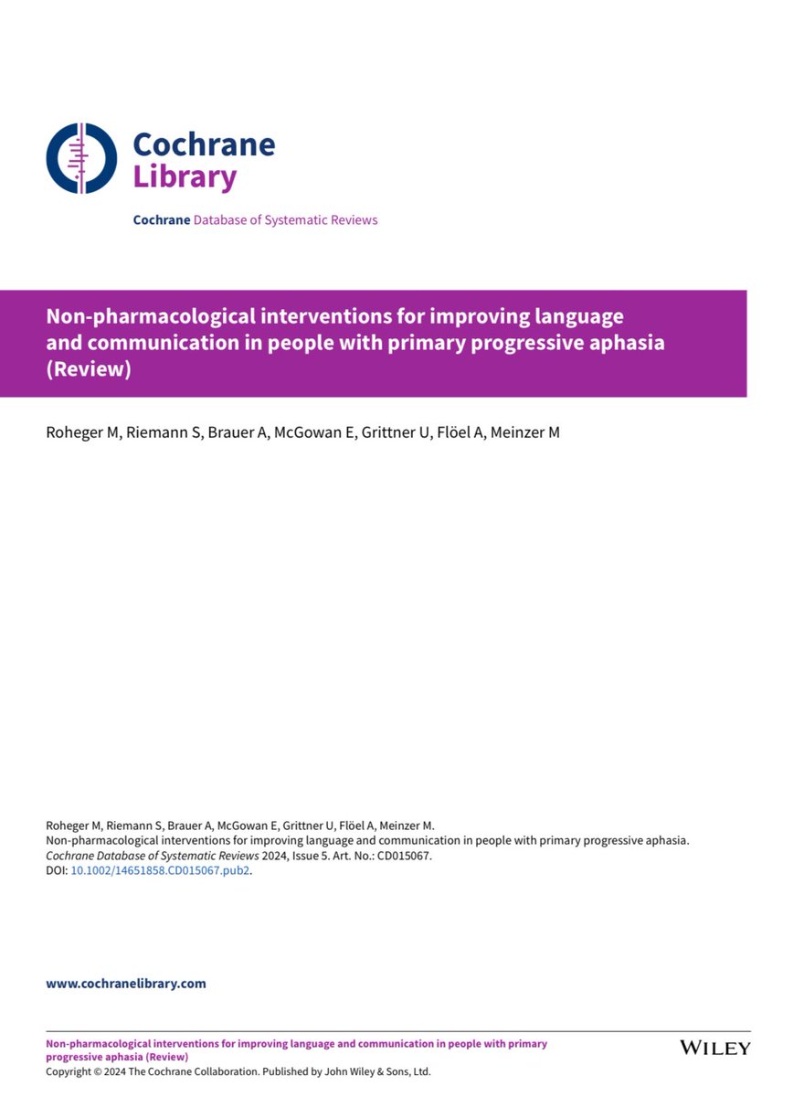 Ellen McGowan (@mcg_ellen) on Twitter photo More studies needed! BUT tDCS with language training may be helpful for improving word finding in people with Primary Progressive Aphasia #PPA. Our Cochrane review is out now - upto date review of the literature <a href="/PennineCareNHS/">Pennine Care NHS FT</a> <a href="/MRoheger/">MandyRoheger</a> <a href="/RareDementia/">RareDementiaSupport</a> cochranelibrary.com/cdsr/doi/10.10… More studies needed! BUT tDCS with language training may be helpful for improving word finding in people with Primary Progressive Aphasia #PPA. Our Cochrane review is out now - upto date review of the literature <a href="/PennineCareNHS/">Pennine Care NHS FT</a> <a href="/MRoheger/">MandyRoheger</a> <a href="/RareDementia/">RareDementiaSupport</a> cochranelibrary.com/cdsr/doi/10.10…