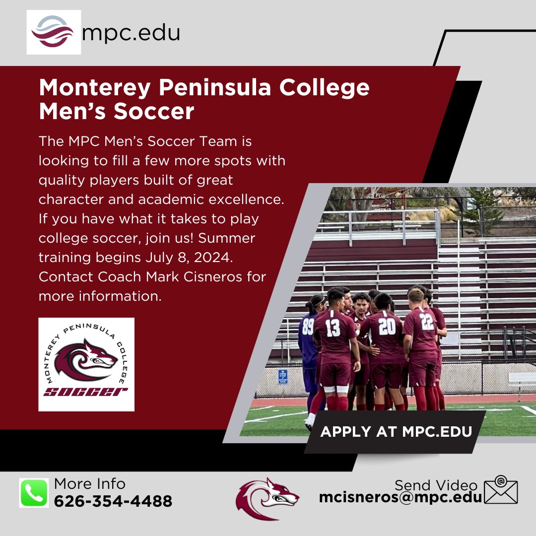 mpcmenssoccer's tweet photo. Join us! @MPCMonterey @_MPCAthletics @MPCFDN https://t.co/SmwRtfXInJ