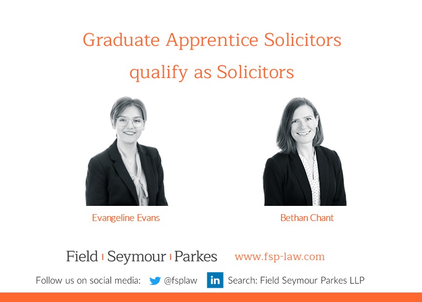 fsplaw's tweet photo. 1/2 Congratulations to our first Graduate Apprentice Solicitors, Evangeline Evans and Bethan Chant, who have completed their Solicitor Qualification exams and qualified as Solicitors. 

#FSPNews #graduatesolicitorapprentice #solicitorapprentices #legalcareer #rdguk #thamesvalley https://t.co/GmaRGwtPVw