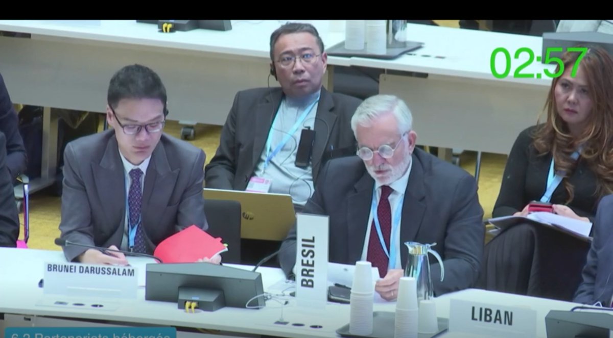 ThiruGeneva's tweet photo. Brazil gives a shout-out to @UNITAID during discussion of item 6.2 Review of hosted partnerships. @WHO #EB155 https://t.co/9GSsESRS1j