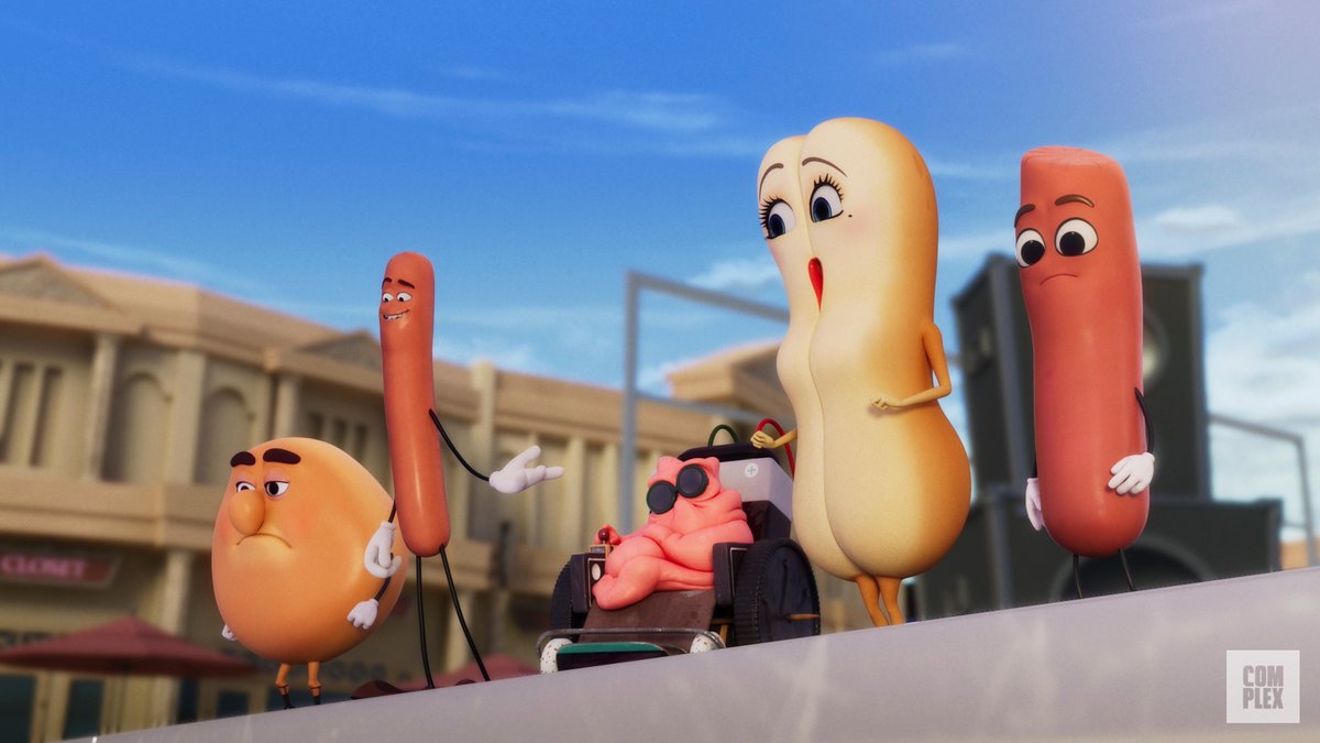 ComplexPop's tweet photo. Exclusive: New looks at ‘SAUSAGE PARTY: FOODTOPIA’ have arrived. 📺🌭

Releasing July 11 on @PrimeVideo. https://t.co/WBoVuLMBjj