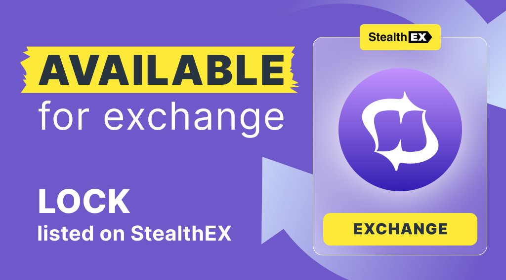 StealthEX_io's tweet photo. 07.07 is not only a pretty set of numbers...
The #LOCKtoken enables community ownership while also driving @HoudiniSwap ecosystem through various retention mechanisms
Get #LOCK custody-free on StealthEX
👉 https://t.co/SZC4tJ6lMo 👈
Swap 1500+ assets without registration 💥 https://t.co/fzBmDhaEfg