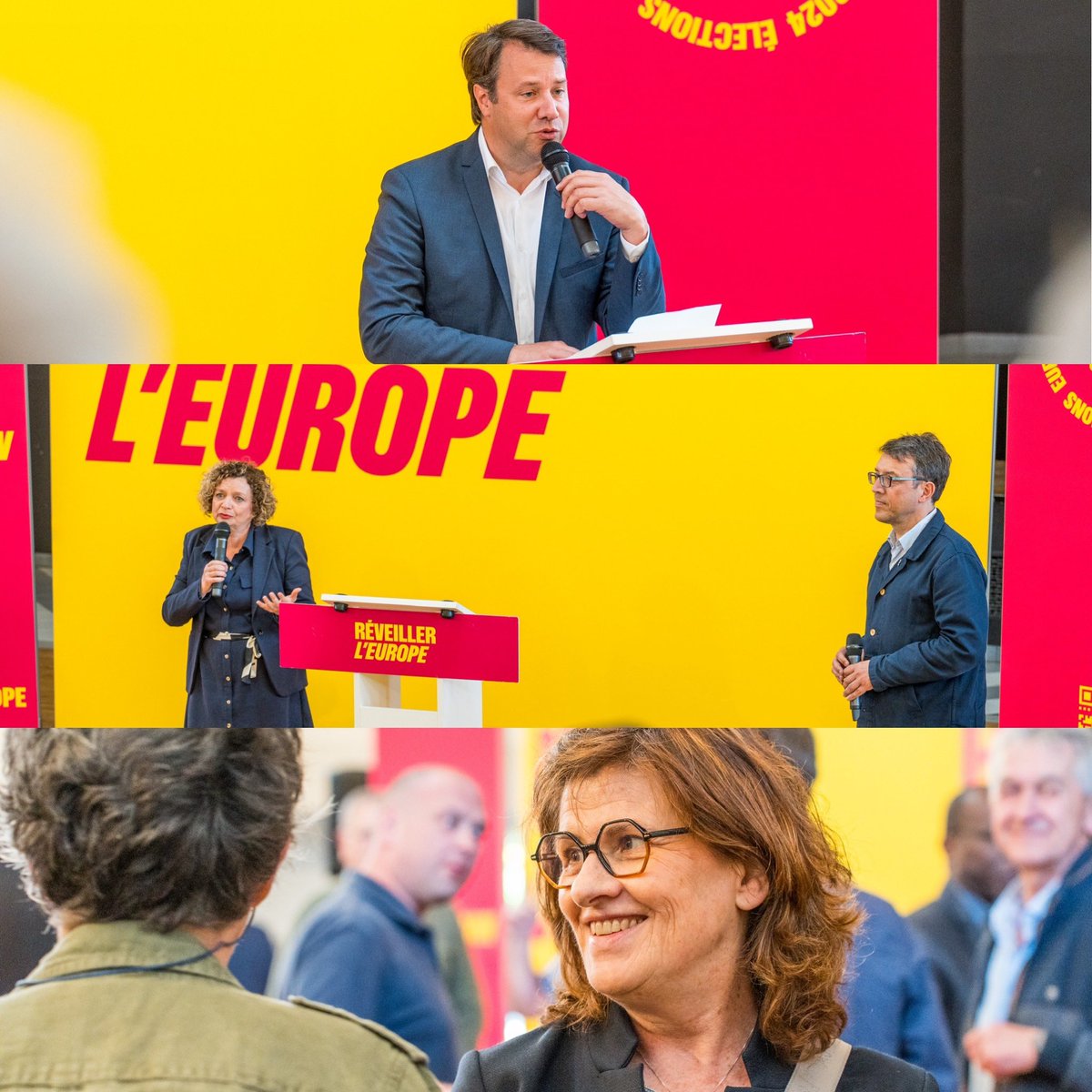 SimonUzenat's tweet photo. 🇪🇺 Retour en images sur le meeting régional dans le cadre de la campagne des élections européennes que j’ai souhaité organiser à Cléguérec, sur le territoire de Pontivy Communauté et du centre Bretagne, afin de mettre en lumière les enjeux et les attentes des élus et des citoyens des territoires ruraux.

Nous avons eu le plaisir d’accueillir tout·e·s les candidat·e·s de la Bretagne historique de la liste #RéveillerLEurope menée par @rglucks1 : @clergeau, @FortetClair, @DuffaudLaurence, Justin Amiot et @BeaHakniRobin. Étaient également présents @LoigCG, Président de la Région Bretagne et @nathalieappere, Maire de Rennes et Présidente de Rennes Métropole. Un grand merci à eux ainsi qu’à Marc Ropers, Maire de Cléguérec, pour son accueil chaleureux !

Plus que jamais, nous avons besoin d’une Europe des territoires où les solidarités seront une priorité quotidienne pour garantir une égalité des chances effective entre les citoyens des territoires ruraux et ceux des territoires urbains : accès aux services publics, notamment de santé, soutien renforcé aux investissements locaux pour la décarbonation, politique ambitieuse en faveur de logements accessibles et de mobilités durables… Ces choix politiques requièrent des moyens à la hauteur, à l’échelle nationale comme européenne, en revalorisant le rôle de l’impôt et en rétablissant une véritable justice fiscale. #TaxTheRich

🗳️ Encore 6 jours pour convaincre nos concitoyens de #RéveillerlEurope !