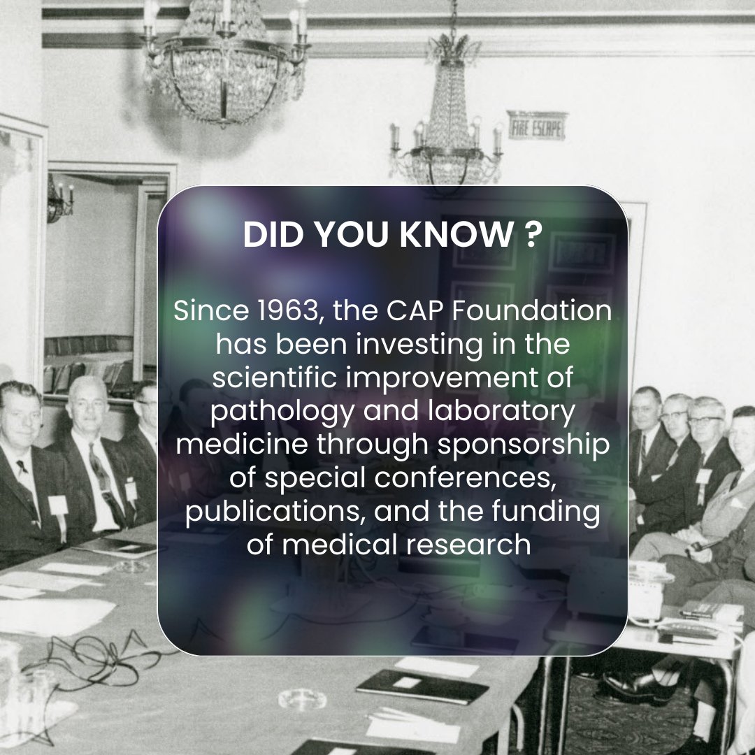 CAPFndn's tweet photo. π Introducing our "Did You Know" campaign! Join us as we explore the rich history of the CAP Foundation and its significant contributions to pathology and patient care. Stay tuned for fascinating facts and stories! #CAPFoundation #PathologyHistory #DidYouKnow https://t.co/6i1zThInu7