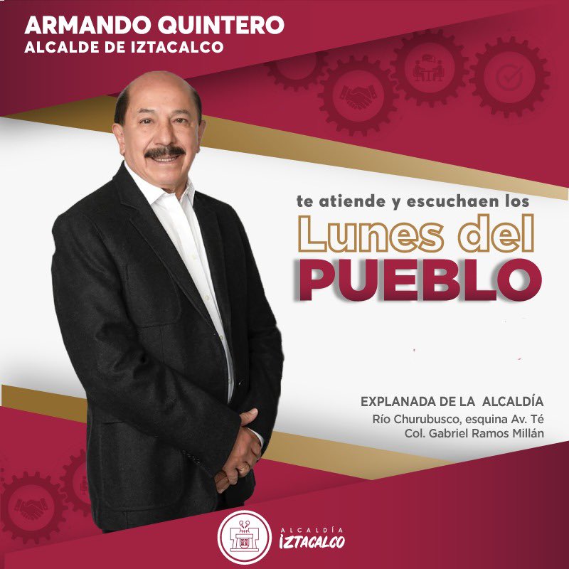 A_QuinteroMX's tweet photo. Atender las causas. Resolver las necesidades de la gente. Servir no servirse. No olvidar que llegamos al cargo de elección popular a través del voto en las urnas. Siempre  ¡Gracias pueblo de México! Hoy, más que nunca: #LunesDelPueblo. Les espero a las 9 hrs en la @IztacalcoAl. https://t.co/dnlsTYyozj