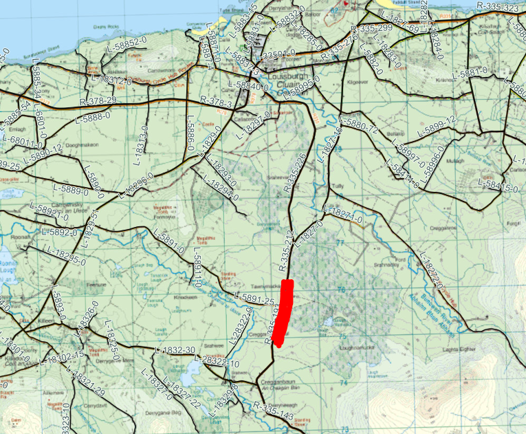 The R -335 at Cregganbaun will be closed from Tuesday the 4th to Thursday the 6th of June for road surfacing works. ➡️ Diversions in place ➡️ Local access only