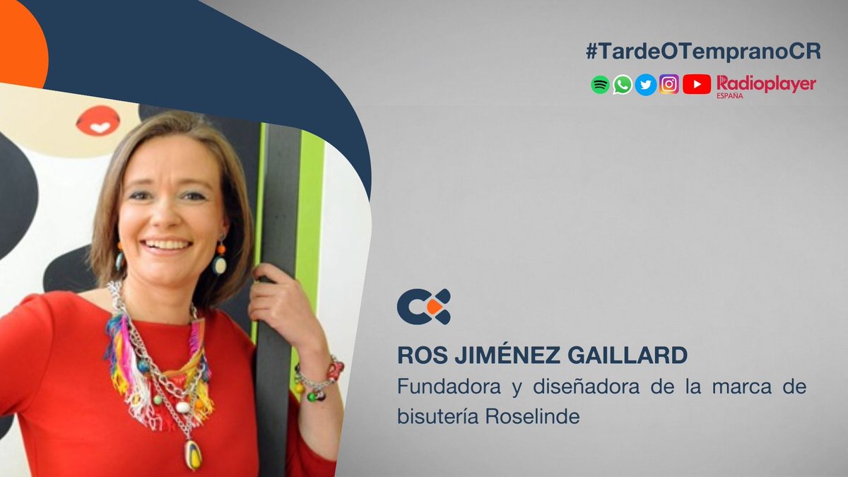 laradiocanaria's tweet photo. 🟠Hoy, en #LaMerienda☕️ de @TardeTempranoCR, visita nuestros estudios Ros Jiménez, fundadora y diseñadora de la marca de bisutería @roselinde_.

A partir de las 16.05h en la Radio Pública de Canarias.

📡https://t.co/slYSldM2nW https://t.co/wHVnZE24fE