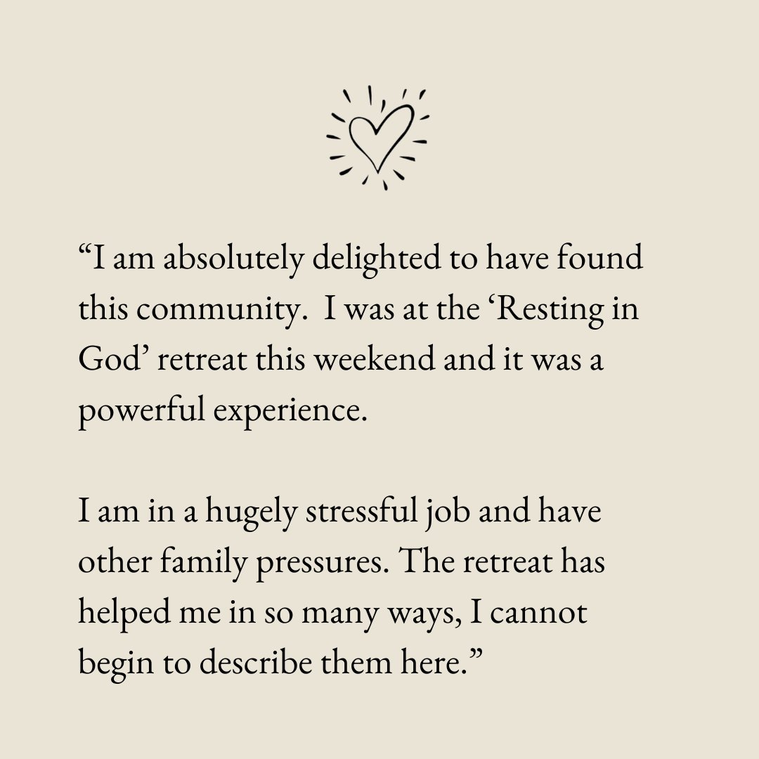 It's always wonderful to hear from people after a retreat. Here are a few words we received this morning.

Why not sign up for our free online practice which happens every Saturday morning and Wednesday evening (UK time)? Click the link in our bio.