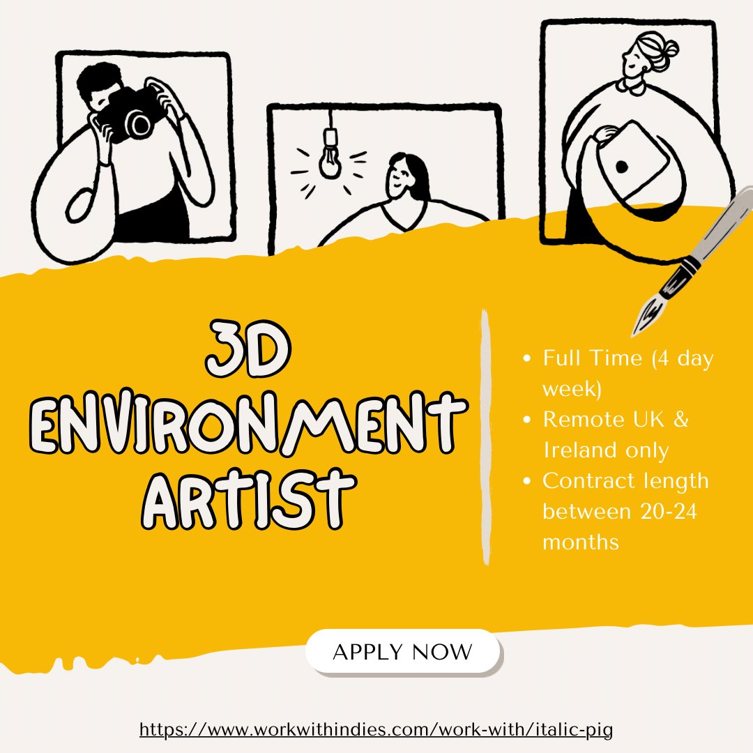 italicpig's tweet photo. 🚨 JOB ALERT! 

We’re currently seeking two talented &amp; passionate 3D artists to join our team! 

Applications will be accepted until June 17th, with shortlisted candidates contacted by July 1st! 

Are you who we’re looking for? Apply here 👉 https://t.co/LViUMN5Q1L https://t.co/99grCzYsZQ