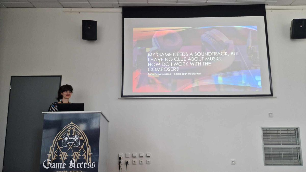 zofdomaradzka's tweet photo. Such a joy to have attended Game Access Conference with the talk "My game needs a soundtrack, but I have no clue about music. How do I work with the composer?".
Thank you for coming and grateful for meeting all the wonderful people in Brno <3 !
#GameAccess24 #GameMusic #GameDev https://t.co/Y6onIeTL1D