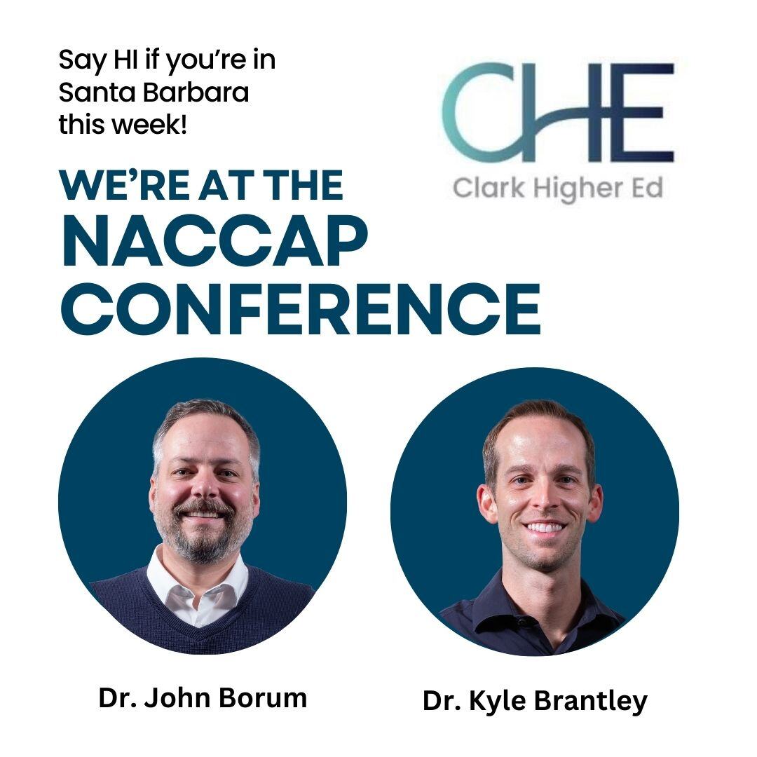ClarkHigherEd's tweet photo. In Santa Barbara this week for @NACCAP? Stop by and see us! And check out our session Tuesday morning on "Enrollment &amp; Marketing: Kill Your Goals, Not Each Other." https://t.co/ZirJBHpeBg