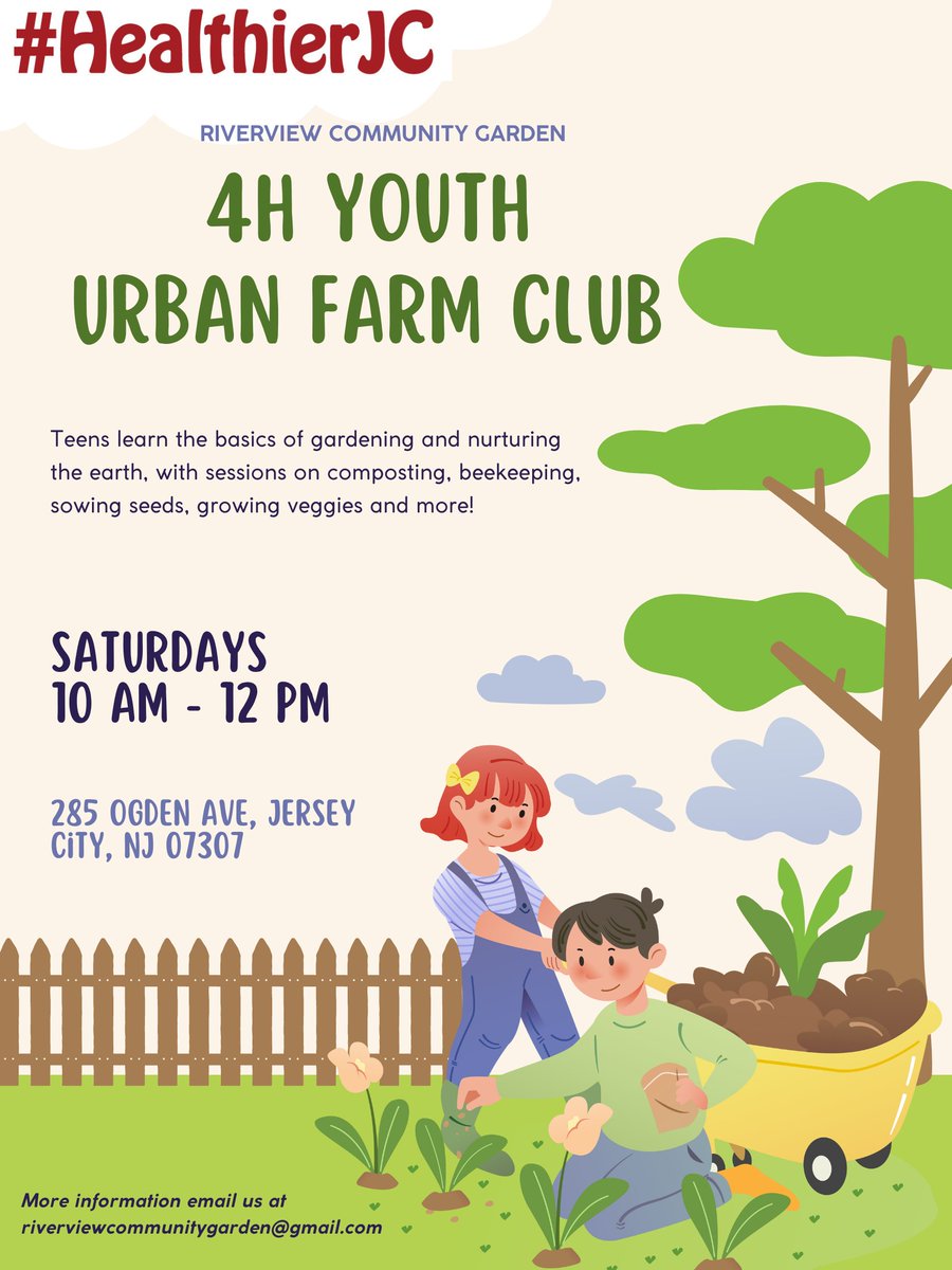 RiverviewGdnJC's tweet photo. Last chance to register teens for #4H Youth Urban Farm Club in the garden this summer! Starting Saturday, youth ages 12-18 will learn horticulture, composting, beekeeping, and more! Register here: https://t.co/txDQgoS0x5
#healthierjc #communitygarden #regenerativeag #organic https://t.co/Tq1VWrXsdw