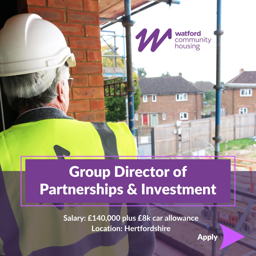 GatenbyS's tweet photo. NEW OPPORTUNITY @watfordgateway 

Watford are looking for a Group Director of Partnerships and Investment who has the ambition to help them deliver their aspirations.

To learn more, visit https://t.co/u78sqB0vGD
#Housing #GroupDirector #Partnerships https://t.co/0WZoyCNmoZ