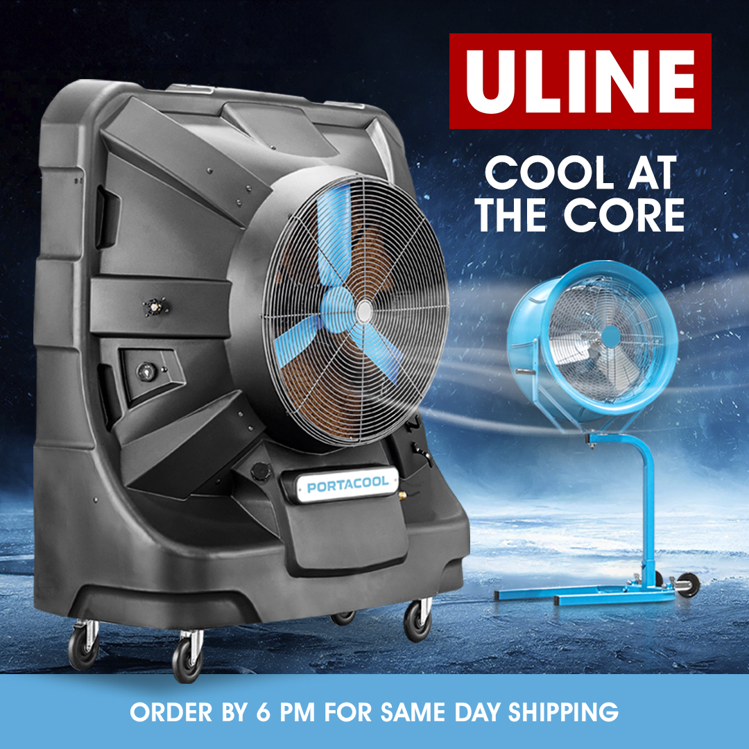 Beat the heat with Uline's large selection of Fans, Evaporative Coolers and Air Conditioners. All in stock and ready to ship. uline.com