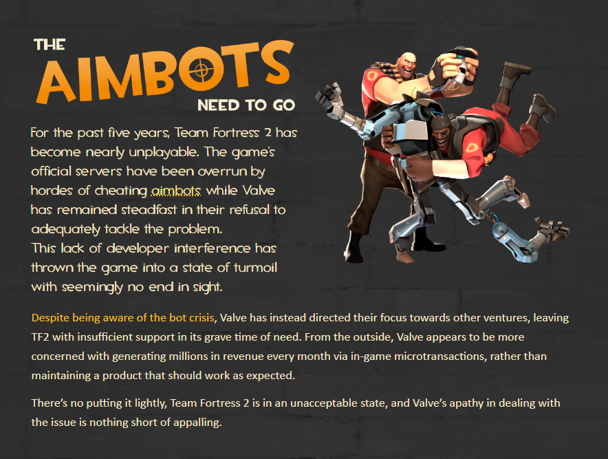 The new #Deadlock game looks pretty cool! 

Unfortunately, dunno if I'll buy it considering it's owned by Valve 😱

Let's just say, they don't have the best reputation for upkeeping their games...

Prime example: One of their most beloved games - Team Fortress 2 #FixTF2 #SaveTF2
