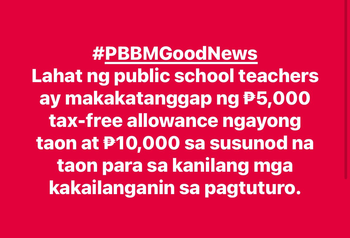 ❤️✌️ thank you for sharing this #PBBMGoodNews 

#KabalikatSaPagtuturoAct