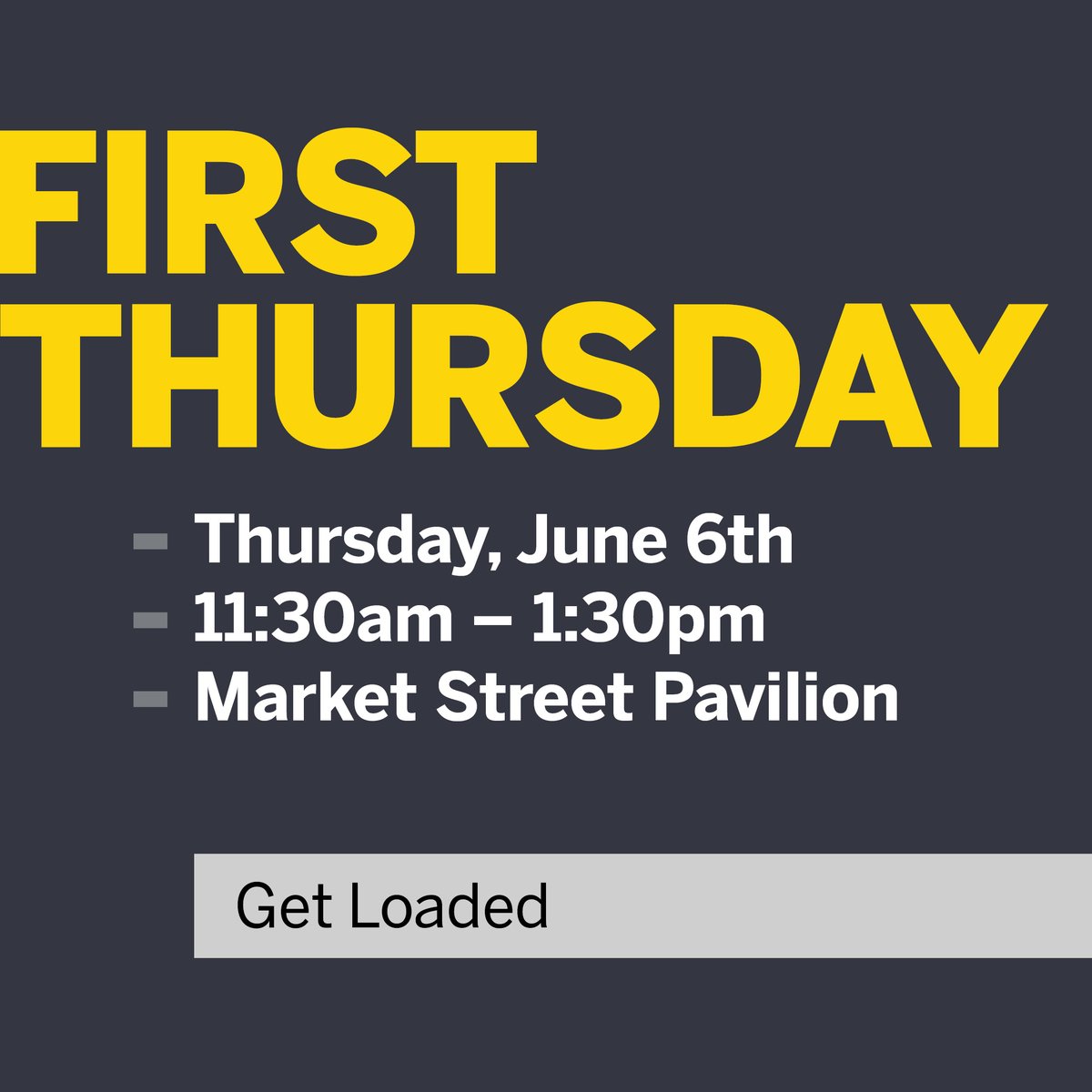 Join Get Loaded Food Truck as this month’s First Thursday vendor! The first 20 people will receive a free item from the menu.

Learn more: redstonegateway.com/first-thursday…