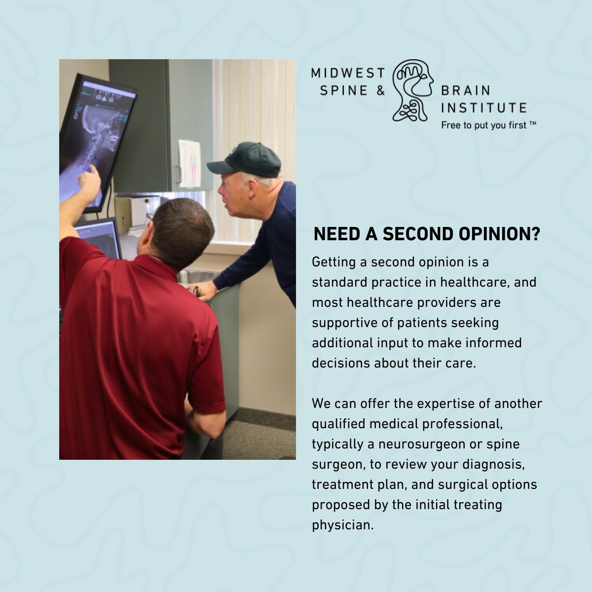 𝗗𝗼 𝘆𝗼𝘂 𝗻𝗲𝗲𝗱 𝗮 𝘀𝗲𝗰𝗼𝗻𝗱 𝗼𝗽𝗶𝗻𝗶𝗼𝗻?

Speak to our team: 

midwestspine.net/patient-resour…