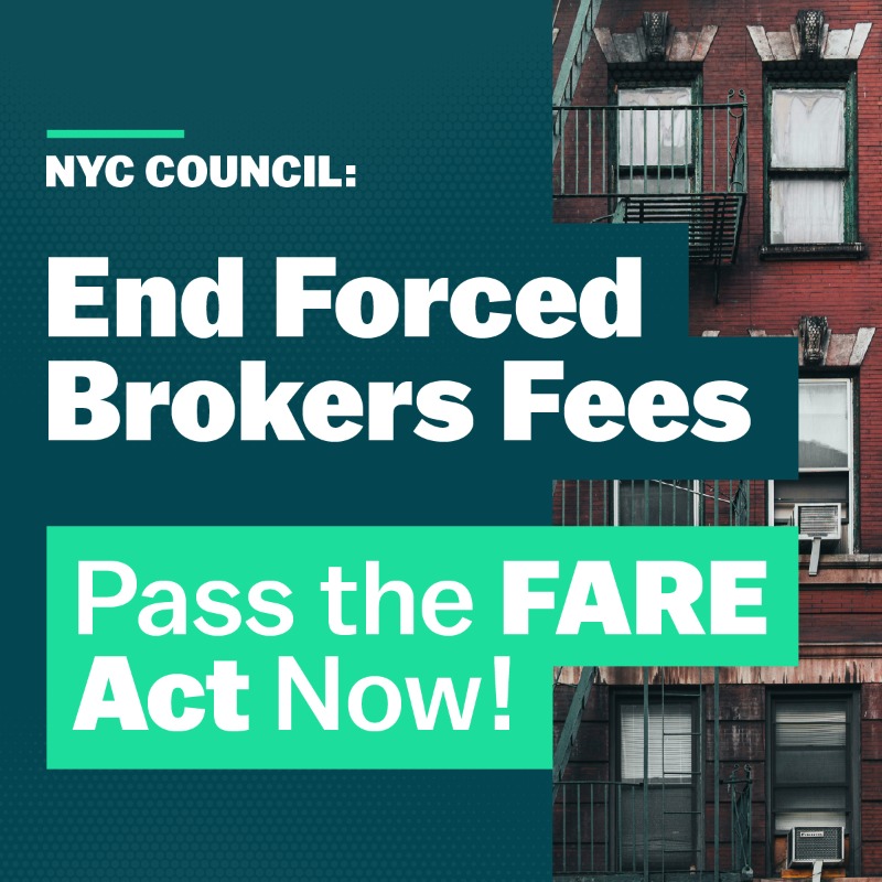 TuskPhil's tweet photo. Forcing renters to pay for a broker the landlord hired is wrong. That’s why NYC Council Member @OsseChi wrote the FARE Act.

We need your help to stand up for renters and go up against the powerful real estate lobby.

Click the link below to make your voice heard.