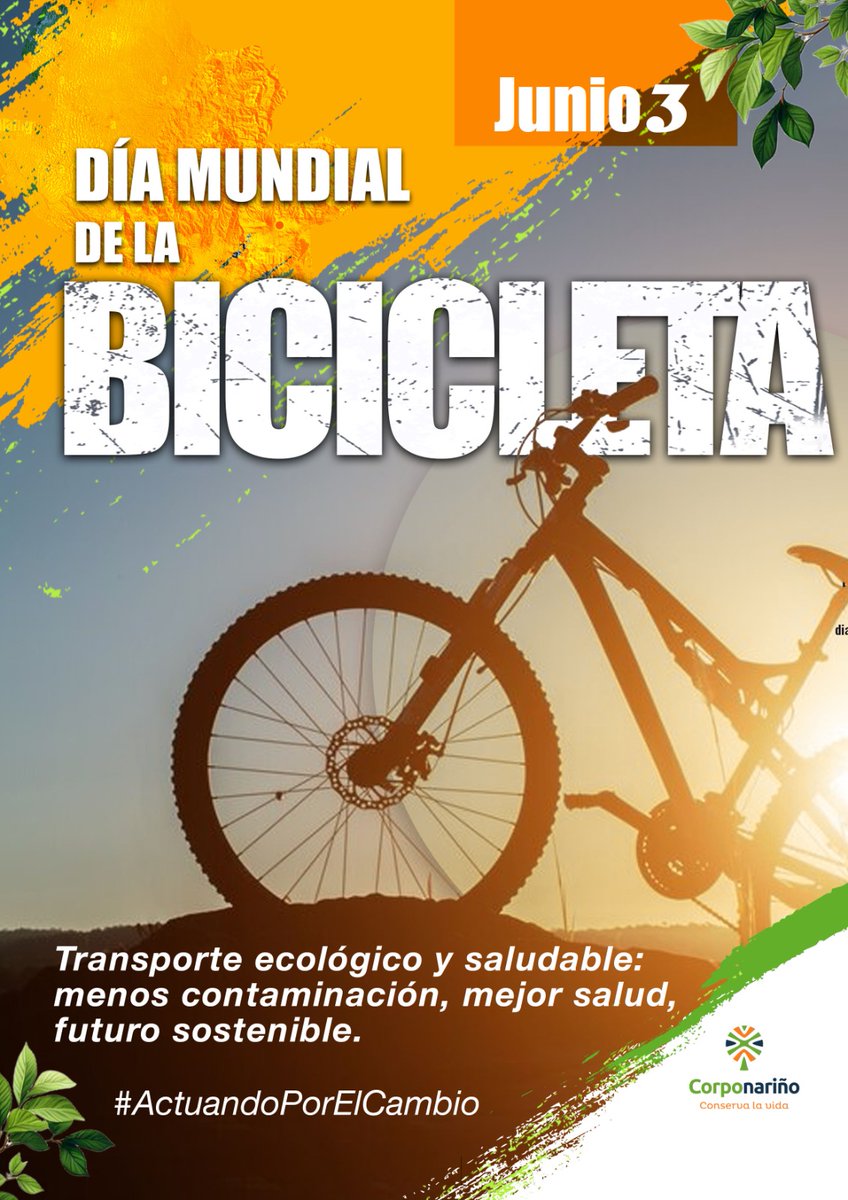 La importancia del Día de la Bicicleta es promover su uso, tanto por sus beneficios físicos, mentales, respiratorios y cardíacos, como por su impacto positivo en el medio ambiente.
#Corponariño #DíaMundialDeLaBicicleta #actuandoporelcambio