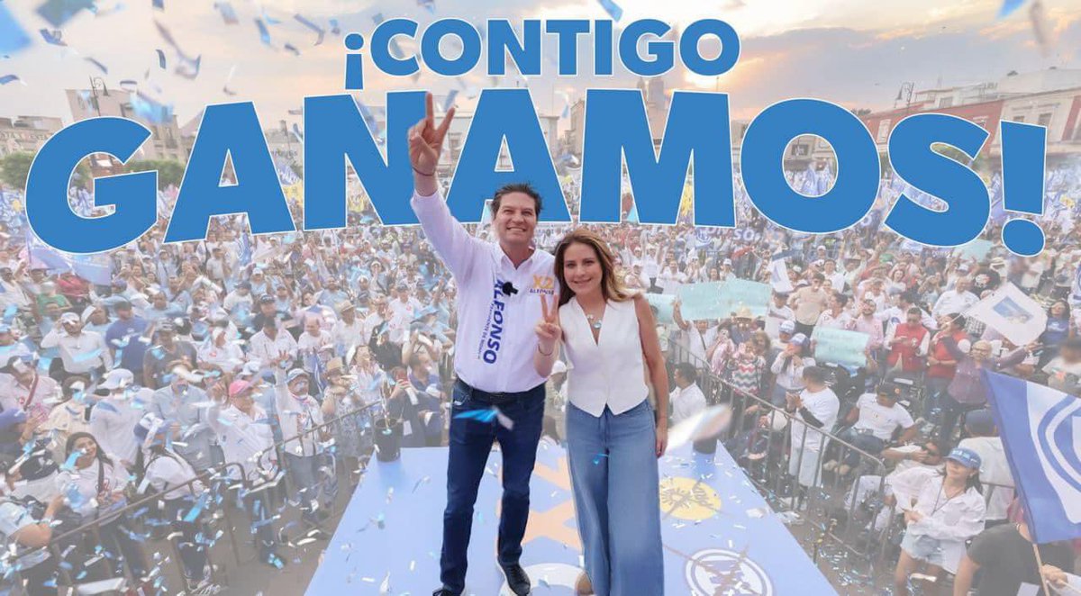 AlfonsoMtz_Mx's tweet photo. ¡Morelia seguirá brillando 3 años más!

Gracias a mi gran equipo, a ti Paola Delgadillo, a las estructuras, al PAN, al PRD, a los Priistas que se sumaron y los miles y miles de ciudadanos que se sumaron a caminar Morelia y construir juntos la mejor ciudad. 

¡Contigo ganamos!✌🏻 https://t.co/U6br7GG2yp