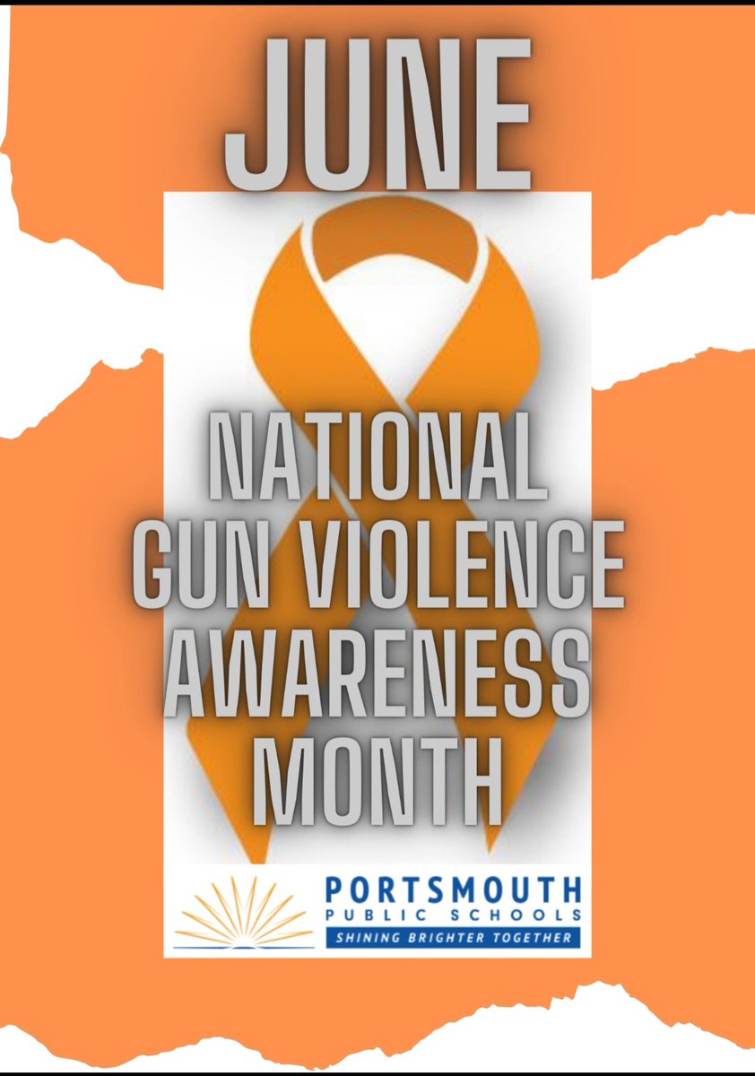 driddick73's tweet image. Portsmouth Public Schools and the Office of Youth Risk Prevention invite you join in acknowledging June as National Gun Violence Awareness Month. Post your pics and stories using #ppsorangeout
@PortsVASchools @ebracyPPS @cardellpatillo @Sand120513 @cityofPortsVA