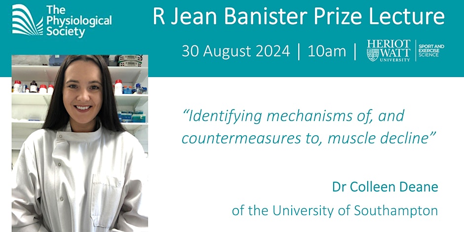 We're (<a href="/HeriotWattUni/">Heriot-Watt University</a> ) hosting this year’s <a href="/ThePhySoc/">The Physiological Society</a> R Jean Banister Prize Lecture, delivered by Dr Colleen Deane <a href="/csbd7/">Colleen Deane</a>-  Looking forward to welcoming physiologists from across Scotland. Registration: eventbrite.co.uk/e/r-jean-banis…
See advert for date and time below