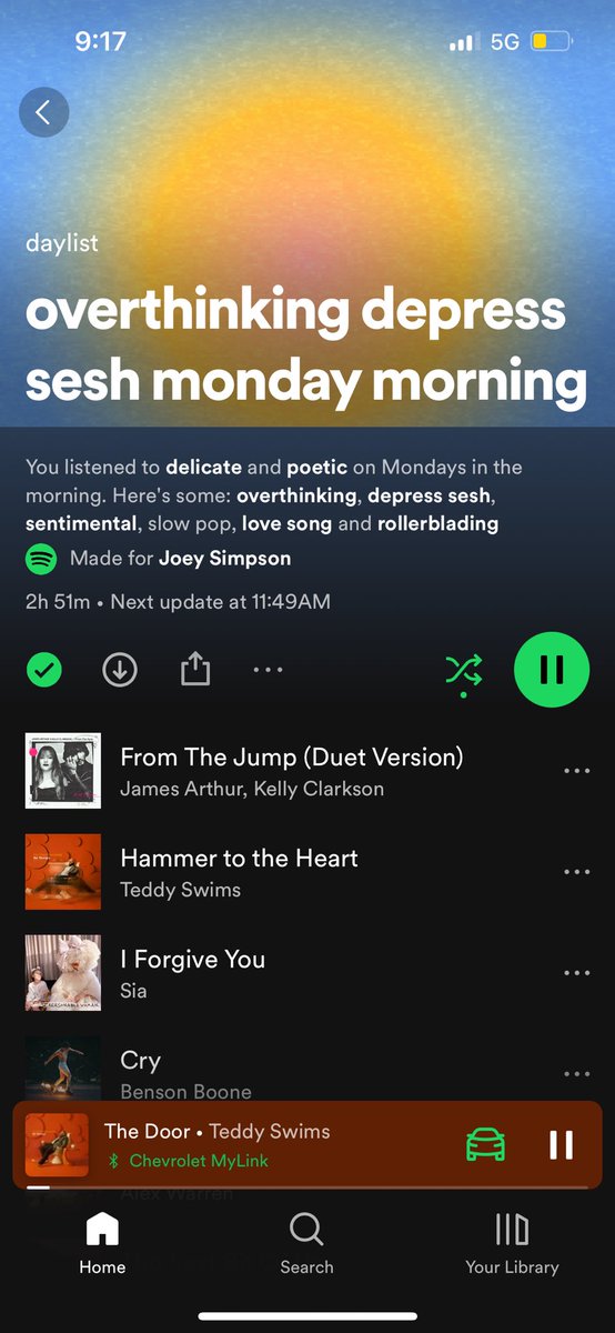 RooSimpson's tweet image. Man the daylist really called me out this morning 😵