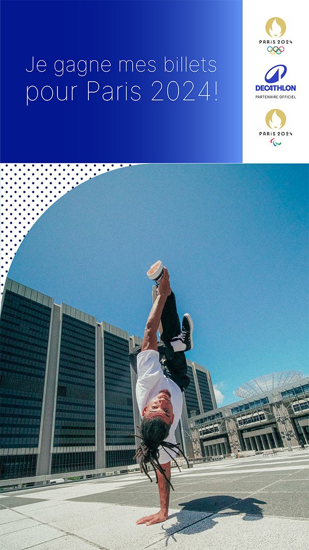 Waecrum's tweet image. Je participe à la loterie de @decathlon pour gagner des places au Jeux Olympiques et paralympiques de @Paris2024, toi aussi tente ta chance ! dkt.click/paris2024