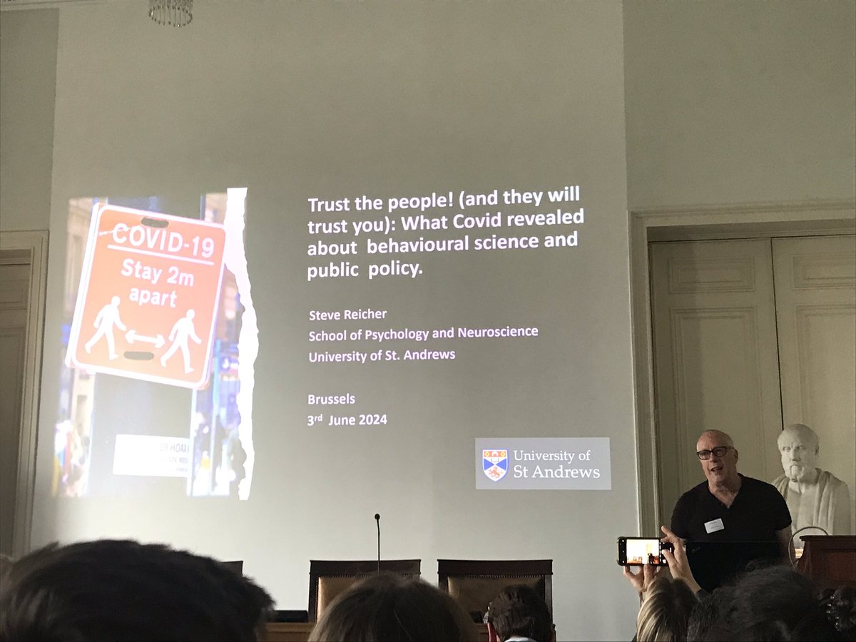 What a day at the Social Identity, Leadership and Health meeting! Fascinating talks, and 3 Social Psychology superstars, keynote speakers Alexander &amp; Catherine Haslam, and, Steve Reicher. Hats off to <a href="/olivier_klein/">Olivier Klein (@olivierklein.bsky.social)</a> &amp; <a href="/PaulBertin_/">Paul Bertin</a> for the organization! #sibrussels