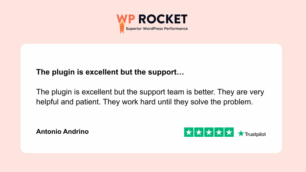 wp_rocket's tweet photo. 🥁 Attention please!

Here is our favorite 5-⭐️ review from May.

It almost had us in the first half! 😅 https://t.co/AWEUYbmlQA
