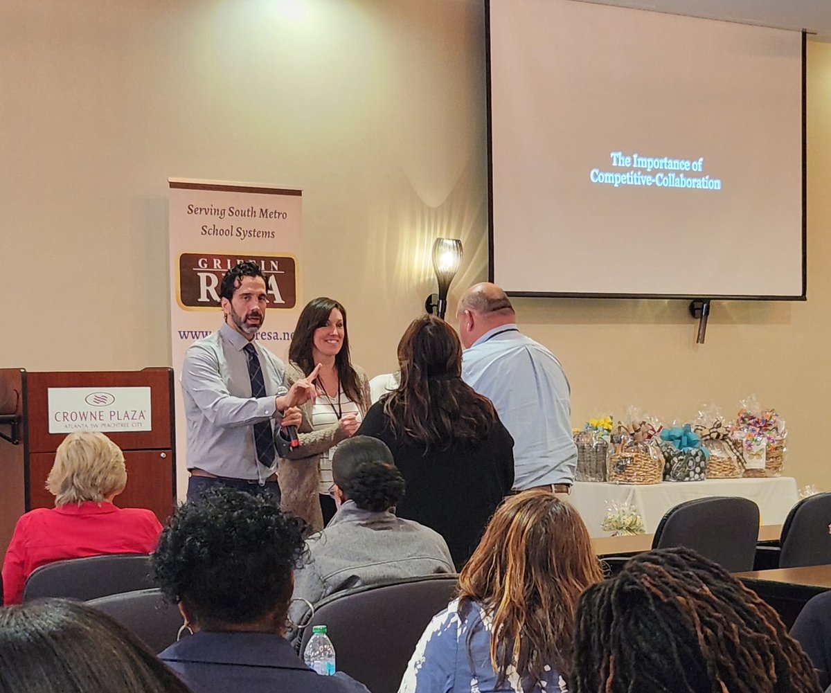 stokes_suzanne's tweet photo. Loved hearing @gcouros this morning at the South Metro Summer Leadership Conference! It was fun cheering on Mr. Walker and Mrs. Ortiz during the rock-paper-scissors challenge too π #GRESA #NCCAPRIDE https://t.co/mJ6xRRwl8C