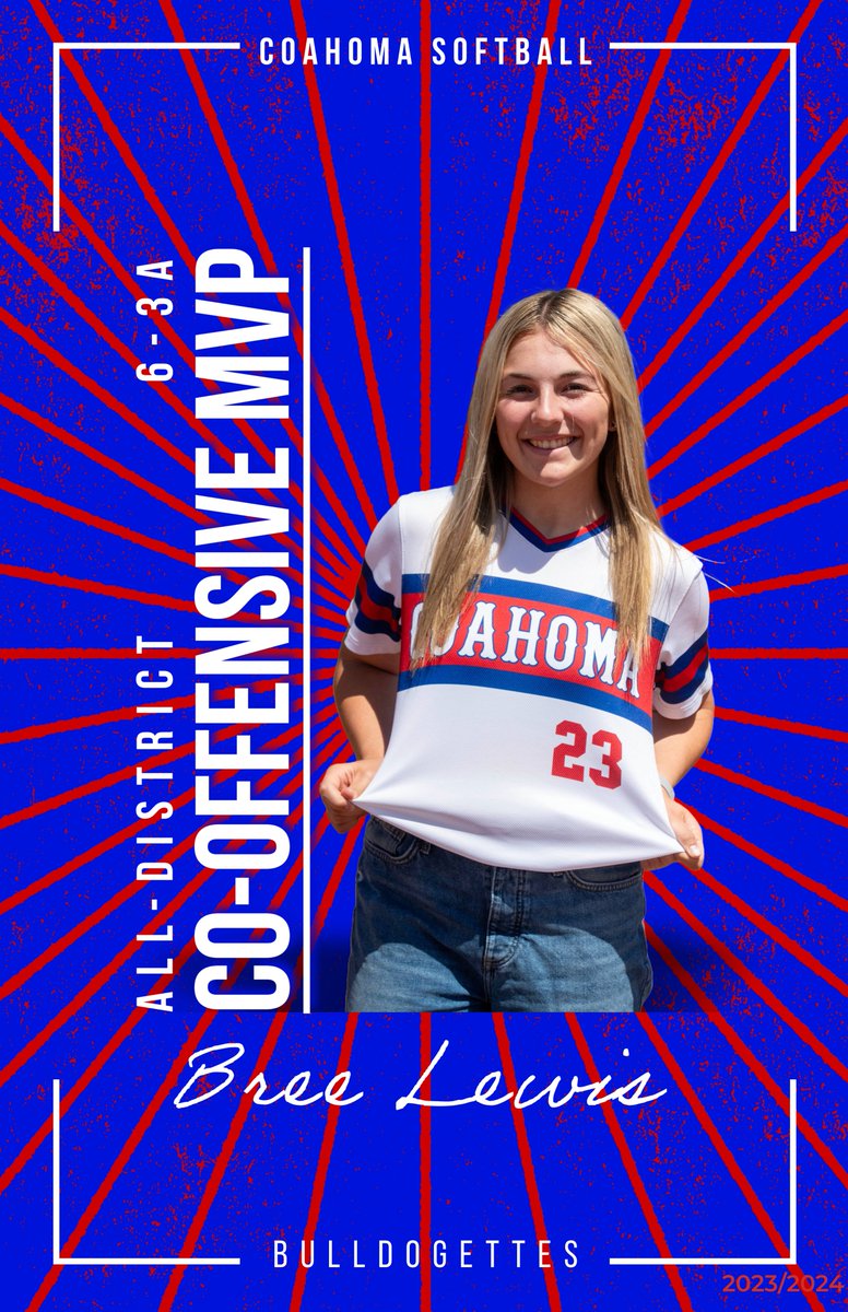 Congratulations, Bree. All-District 6-3A Co-Offensive MVP.