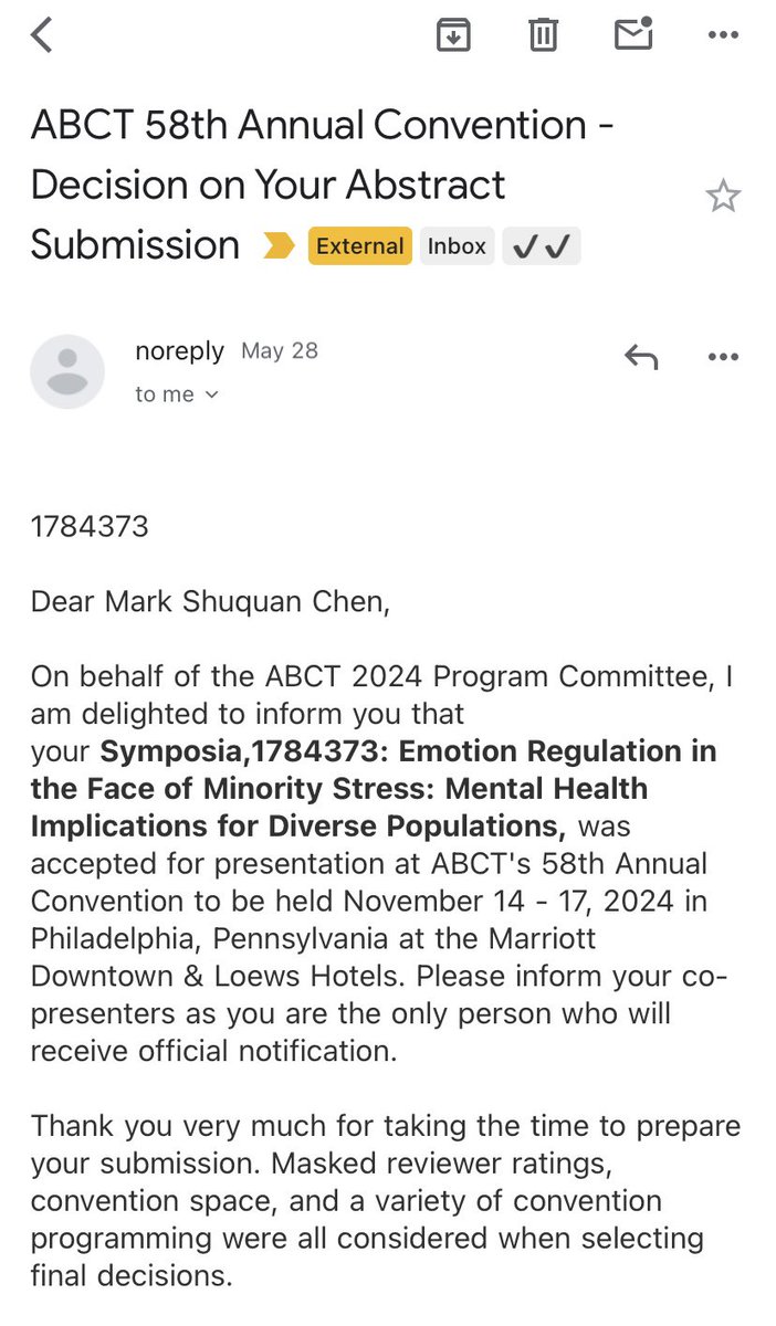 Mark Shuquan Chen | 🌈 (@shuquan_chen) on Twitter photo Thrilled that our symposium on emotion regulation and minority stress is accepted by ABCT. See y’all at Philly on Nov! I am SO excited and grateful to work on this with <a href="/a_wiglesworth/">Andrea Wiglesworth (she/her)</a> <a href="/kirankaur_____/">Kiran Kaur</a> @madalynliautaud <a href="/DrJoseSoto1/">José Soto</a> Thrilled that our symposium on emotion regulation and minority stress is accepted by ABCT. See y’all at Philly on Nov! I am SO excited and grateful to work on this with <a href="/a_wiglesworth/">Andrea Wiglesworth (she/her)</a> <a href="/kirankaur_____/">Kiran Kaur</a> @madalynliautaud <a href="/DrJoseSoto1/">José Soto</a>