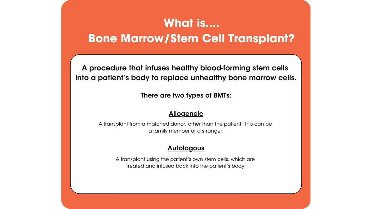 BCFMichigan's tweet image. It's time for another What Is... Wednesday. This week, we're talking about bone marrow/stem cell transplants. These terms are used interchangeably to describe the same procedure.