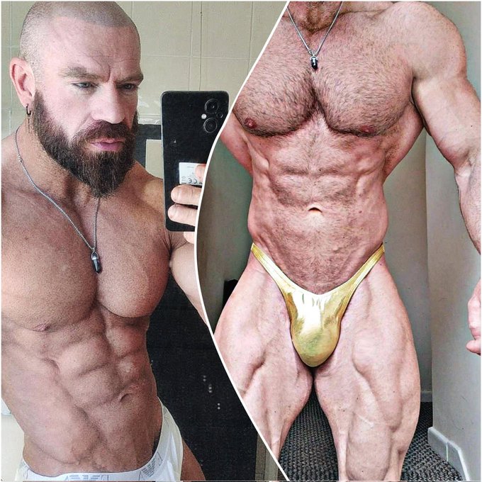 Who doesn't? Love a big dick bodybuilder guys go over and follow his page. Also subscribe to his
onlyfans