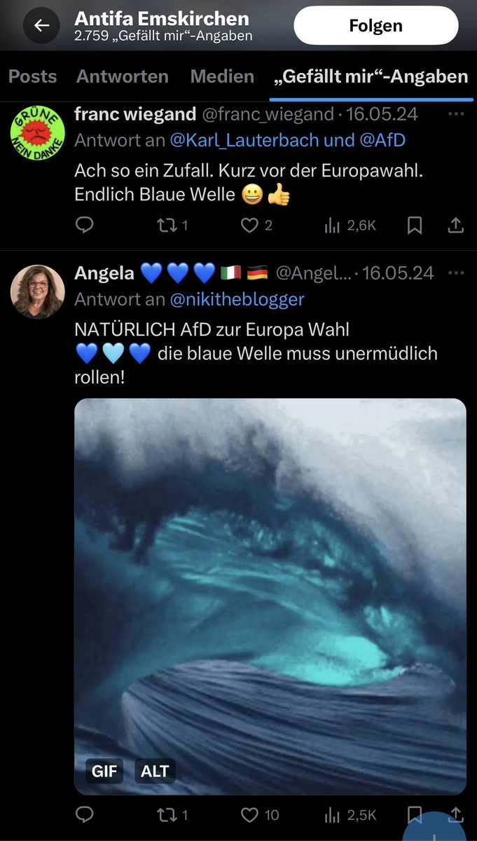 Wenn du dich als „Antifa Emskirchen“ ausgibst, aber vor dem Liken vergisst, zurück auf deinen AfD-Account zu wechseln …