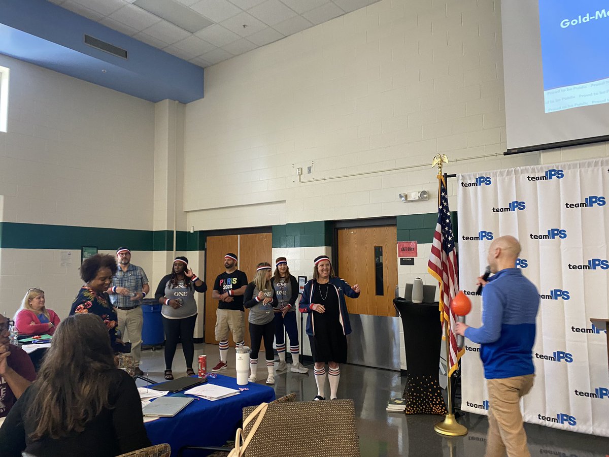BangnSnouff's tweet photo. The Enrichment team is bringing the Olympic Fun this morning with their Gold Medal Enrichment Updates, at our @IPSSchools School Leader Summit! #IPSDistrictPD #WatchUsWork #watchuslearn #IPSPD https://t.co/5l2yyMPOKb