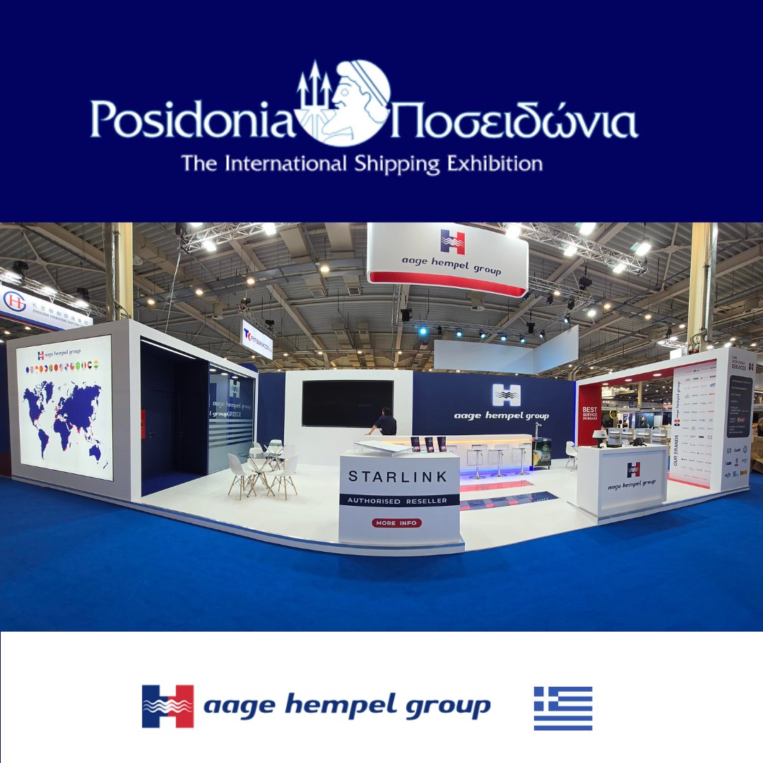 aagehempel's tweet photo. The countdown is over! Our stand (1.462) is set up and ready for @PosidoniaEvents 2024! Join us at one of the world's top maritime exhibitions to explore our services. See you there! #posidonia2024 #shipping #shipowners #shipmanagers #maritimetransportation https://t.co/koizui7NEx