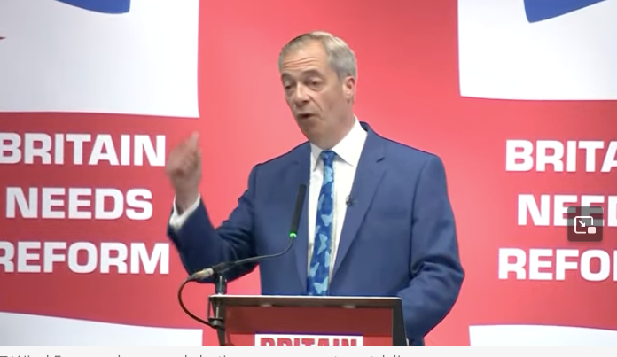 Nigel Farage est de retour en politique. 
Il reprend la tête du Reform Party et se porte candidat dans le circonscription de Clacton, l'une des rares où un député UKIP avait été élu et réélu en 2014 et 2015. Une mauvaise nouvelle supplémentaire pour les tories. 
#Clacton #Farage