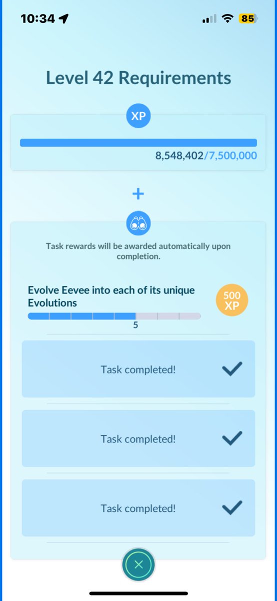 itsturtlejr's tweet photo. I now have 3 more eeveelutions to go until I can level up! 💪🏻 #teamturtlejr #1tsturtlejr #1tsturtlejrpogo #pokemongo #pokemongoapp #teammystic #teammysticpogo https://t.co/ZHoWA478ts