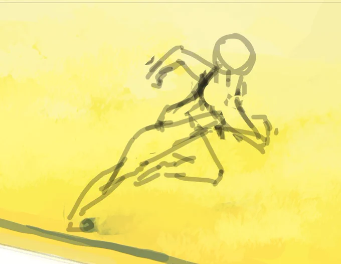 左が新時代の扉を見る前に描いたラフで右が新時代の扉を見てから描いた下描きです 