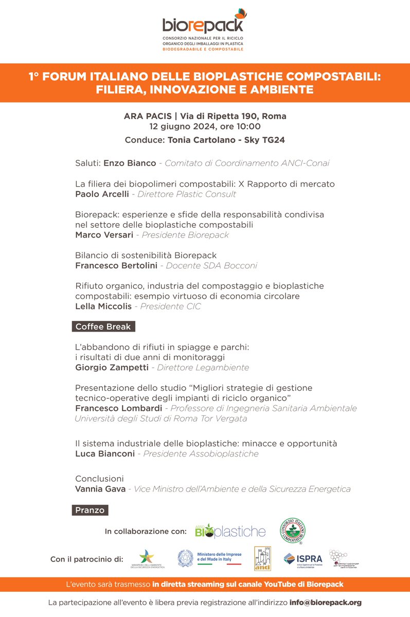Consorzio CIC (@consorziocic) on Twitter photo 📌 Il 12 #giugno dalle ore 10 a #Roma si terrà il primo Forum italiano delle #bioplastichecompostabili, organizzato da <a href="/Biorepack_Cons/">Consorzio Biorepack</a> in collaborazione con <a href="/abioplastiche/">Asso Bio Plastiche</a> e <a href="/ConsorzioCIC/">Consorzio CIC</a>, cui interverrà <a href="/lella_miccolis/">Lella Miccolis</a>, presidente #CIC. Qui i dettagli ⬇
biorepack.org/comunicazione/… 📌 Il 12 #giugno dalle ore 10 a #Roma si terrà il primo Forum italiano delle #bioplastichecompostabili, organizzato da <a href="/Biorepack_Cons/">Consorzio Biorepack</a> in collaborazione con <a href="/abioplastiche/">Asso Bio Plastiche</a> e <a href="/ConsorzioCIC/">Consorzio CIC</a>, cui interverrà <a href="/lella_miccolis/">Lella Miccolis</a>, presidente #CIC. Qui i dettagli ⬇
biorepack.org/comunicazione/…
